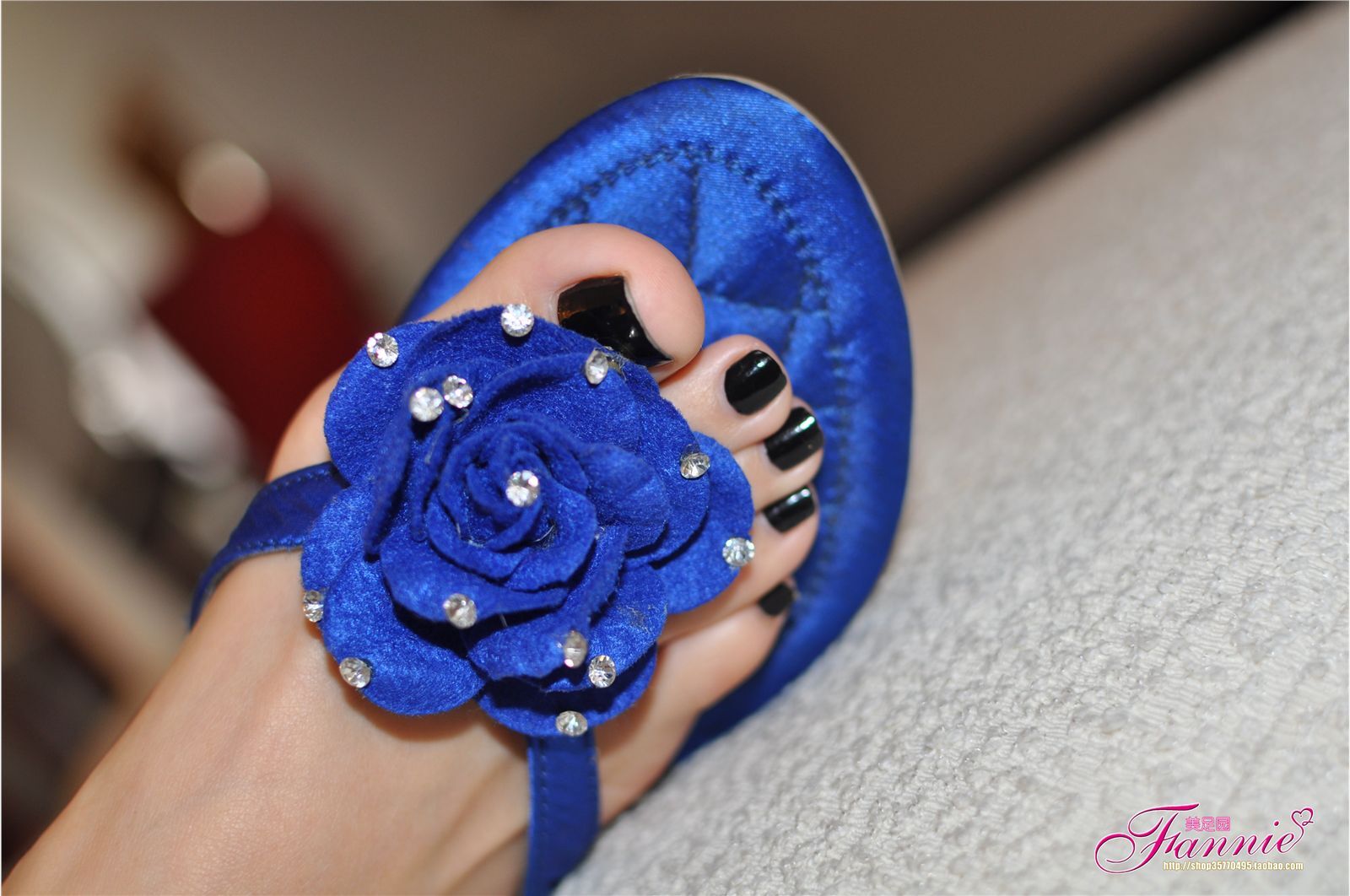 趾间嫣然2011（蓝色人字拖） 芬妮丝足